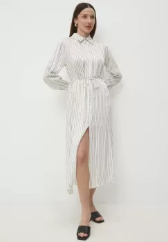 Answear Lab rochie culoarea alb, midi, oversize imagine