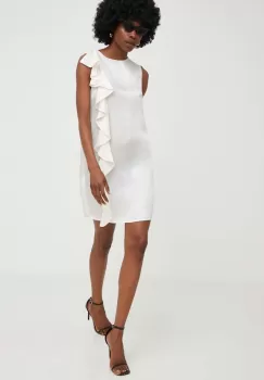 Answear Lab rochie culoarea alb, mini, drept imagine