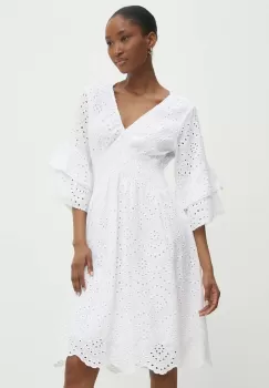 Answear Lab rochie culoarea alb, mini, evazati imagine