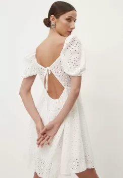 Answear Lab rochie culoarea alb, mini, evazati imagine