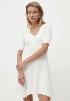 Answear Lab rochie culoarea alb, mini, evazati imagine