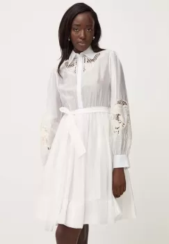 Answear Lab rochie culoarea alb, mini, evazati imagine