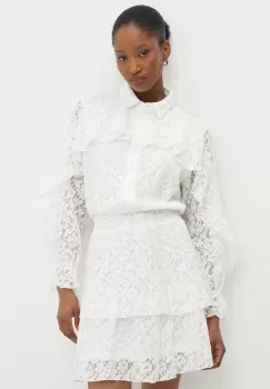 Answear Lab rochie culoarea alb, mini, evazati imagine