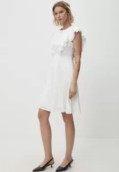 Answear Lab rochie culoarea alb, mini, evazati imagine