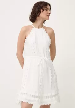 Answear Lab rochie culoarea alb, mini, evazati imagine