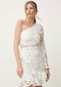 Answear Lab rochie culoarea alb, mini, evazati imagine