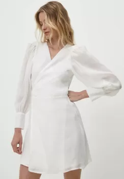 Answear Lab rochie culoarea alb, mini, evazati imagine