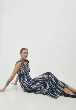 Answear Lab rochie culoarea albastru marin, maxi, evazati imagine