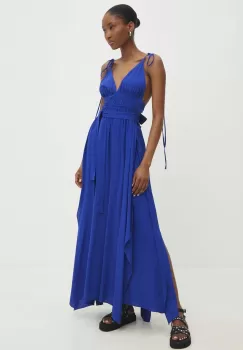 Answear Lab rochie culoarea albastru marin, maxi, evazati imagine