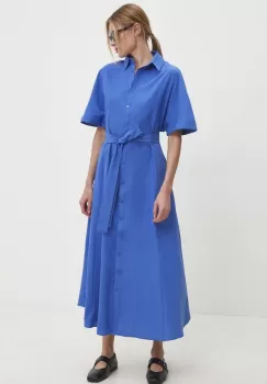 Answear Lab rochie culoarea albastru marin, maxi, evazati imagine