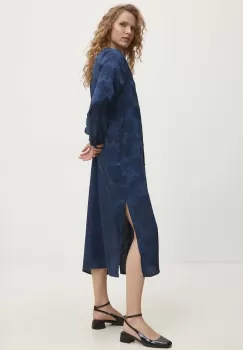 Answear Lab rochie culoarea albastru marin, midi, drept imagine