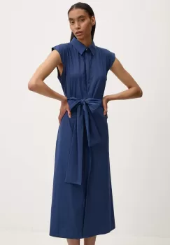 Answear Lab rochie culoarea albastru marin, midi, evazati imagine