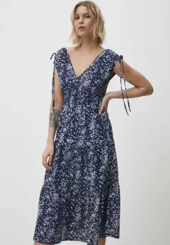 Answear Lab rochie culoarea albastru marin, midi, evazati imagine