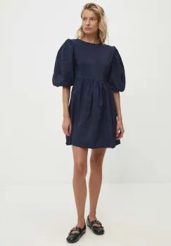 Answear Lab rochie culoarea albastru marin, mini, evazati imagine