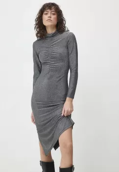 Answear Lab rochie culoarea argintiu, mini, mulata imagine