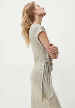 Answear Lab rochie culoarea auriu, maxi, evazati imagine