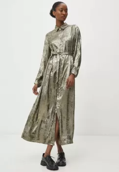 Answear Lab rochie culoarea auriu, maxi, evazati imagine