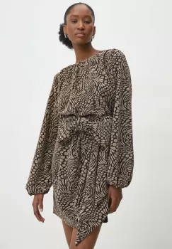 Answear Lab rochie culoarea auriu, mini, evazati imagine