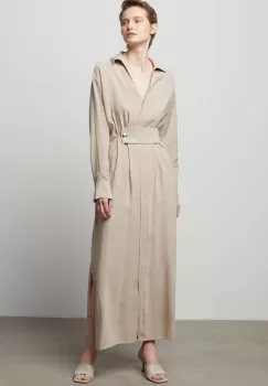 Answear Lab rochie culoarea bej, maxi, drept imagine