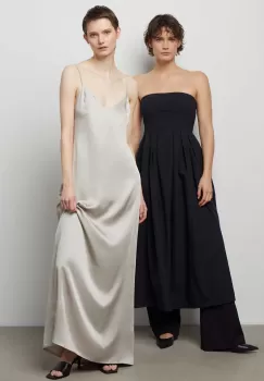 Answear Lab rochie culoarea bej, maxi, drept imagine