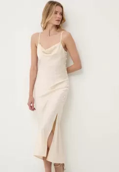 Answear Lab rochie culoarea bej, maxi, drept imagine