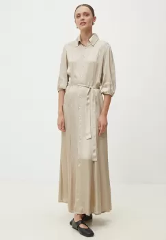 Answear Lab rochie culoarea bej, maxi, drept imagine