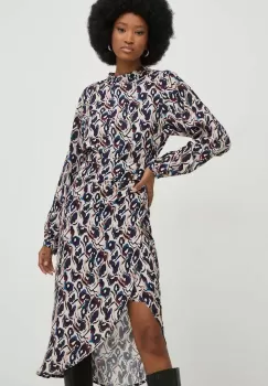 Answear Lab rochie culoarea bej, maxi, drept imagine