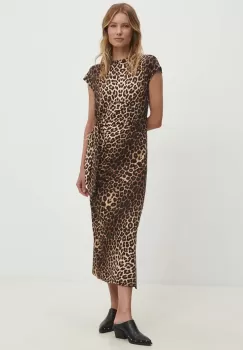 Answear Lab rochie culoarea bej, maxi, drept imagine