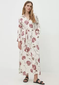 Answear Lab rochie culoarea bej, maxi, drept imagine