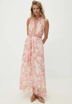 Answear Lab rochie culoarea bej, maxi, evazati imagine