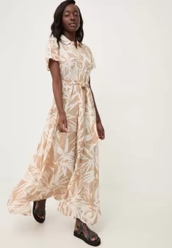 Answear Lab rochie culoarea bej, maxi, evazati imagine