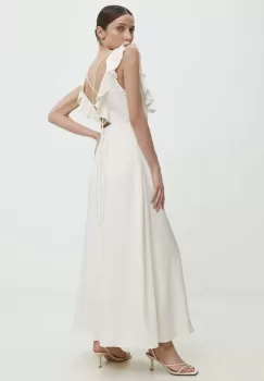 Answear Lab rochie culoarea bej, maxi, evazati imagine