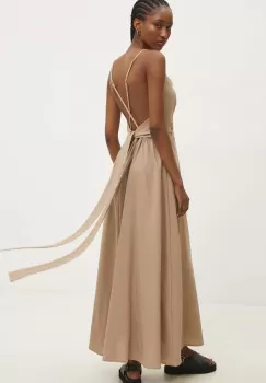 Answear Lab rochie culoarea bej, maxi, evazati imagine