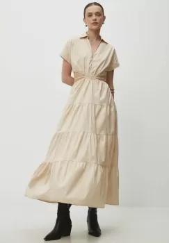 Answear Lab rochie culoarea bej, maxi, evazati imagine