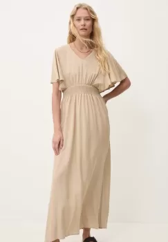 Answear Lab rochie culoarea bej, maxi, evazati imagine