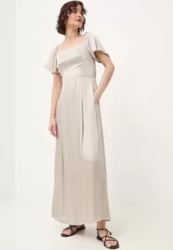 Answear Lab rochie culoarea bej, maxi, evazati imagine