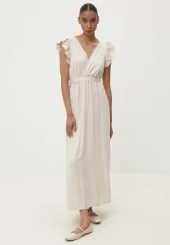 Answear Lab rochie culoarea bej, maxi, evazati imagine