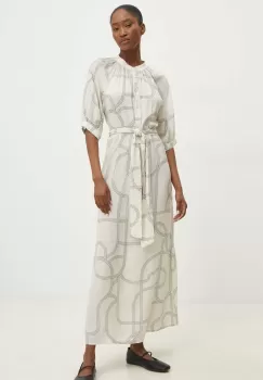 Answear Lab rochie culoarea bej, maxi, evazati imagine