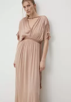 Answear Lab rochie culoarea bej, maxi, evazati imagine