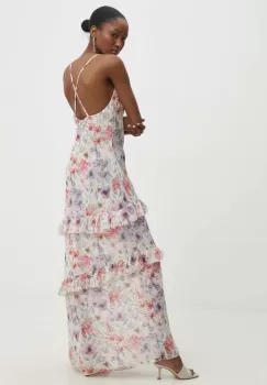 Answear Lab rochie culoarea bej, maxi, evazati imagine