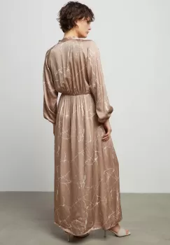 Answear Lab rochie culoarea bej, maxi, evazati imagine