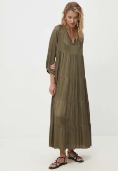 Answear Lab rochie culoarea bej, maxi, evazati imagine