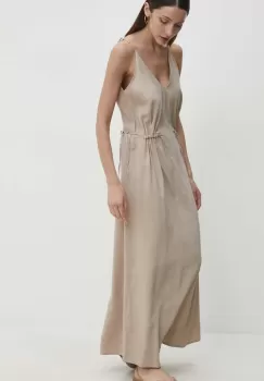 Answear Lab rochie culoarea bej, maxi, evazati imagine