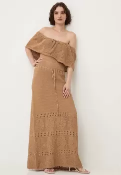 Answear Lab rochie culoarea bej, maxi, evazati imagine