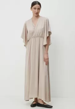 Answear Lab rochie culoarea bej, maxi, evazati imagine