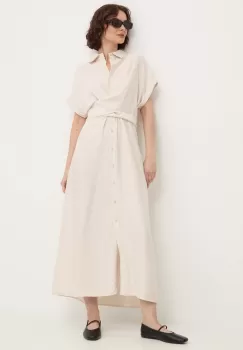 Answear Lab rochie culoarea bej, maxi, evazati imagine