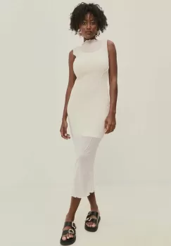 Answear Lab rochie culoarea bej, maxi, mulata imagine