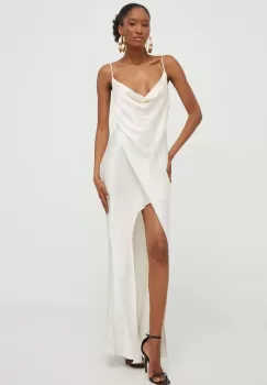 Answear Lab rochie culoarea bej, maxi, mulata imagine