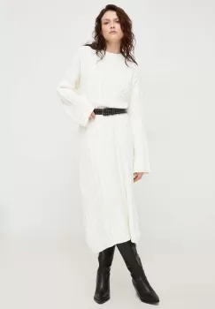 Answear Lab rochie culoarea bej, maxi, oversize imagine