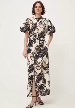 Answear Lab rochie culoarea bej, maxi, oversize imagine